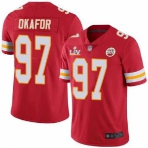 Super Bowl LV 2021 Men Kansas City Chiefs #97 Alex Okafor Red limited Jersey
